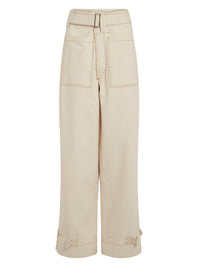 Pantalon en denim souple coupe ample - Natural Blanc