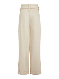 Pantalon en denim souple coupe ample - Natural Blanc