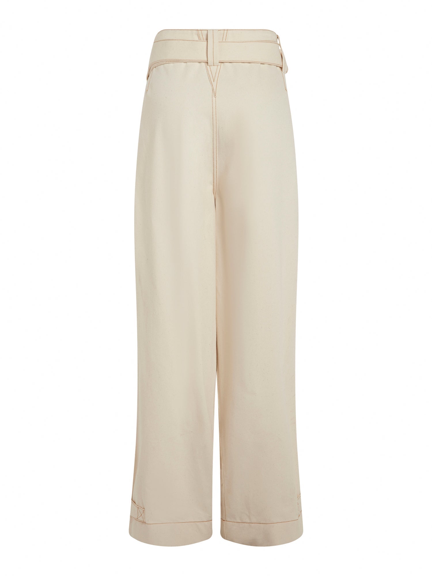 Pantalon en denim souple coupe ample - Natural Blanc
