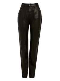 Pantalon reversible en cuir - Noir & Silver