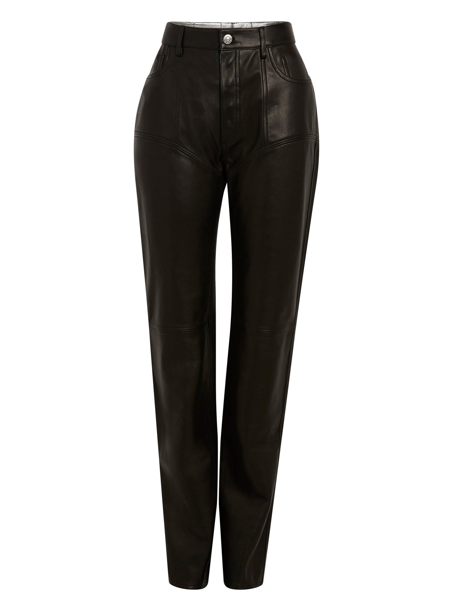 Pantalon reversible en cuir - Noir & Silver