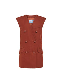 Veste tailleur à double boutonnage en laine - Sienna
