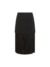 Jupe taille haute en crêpe - Noir