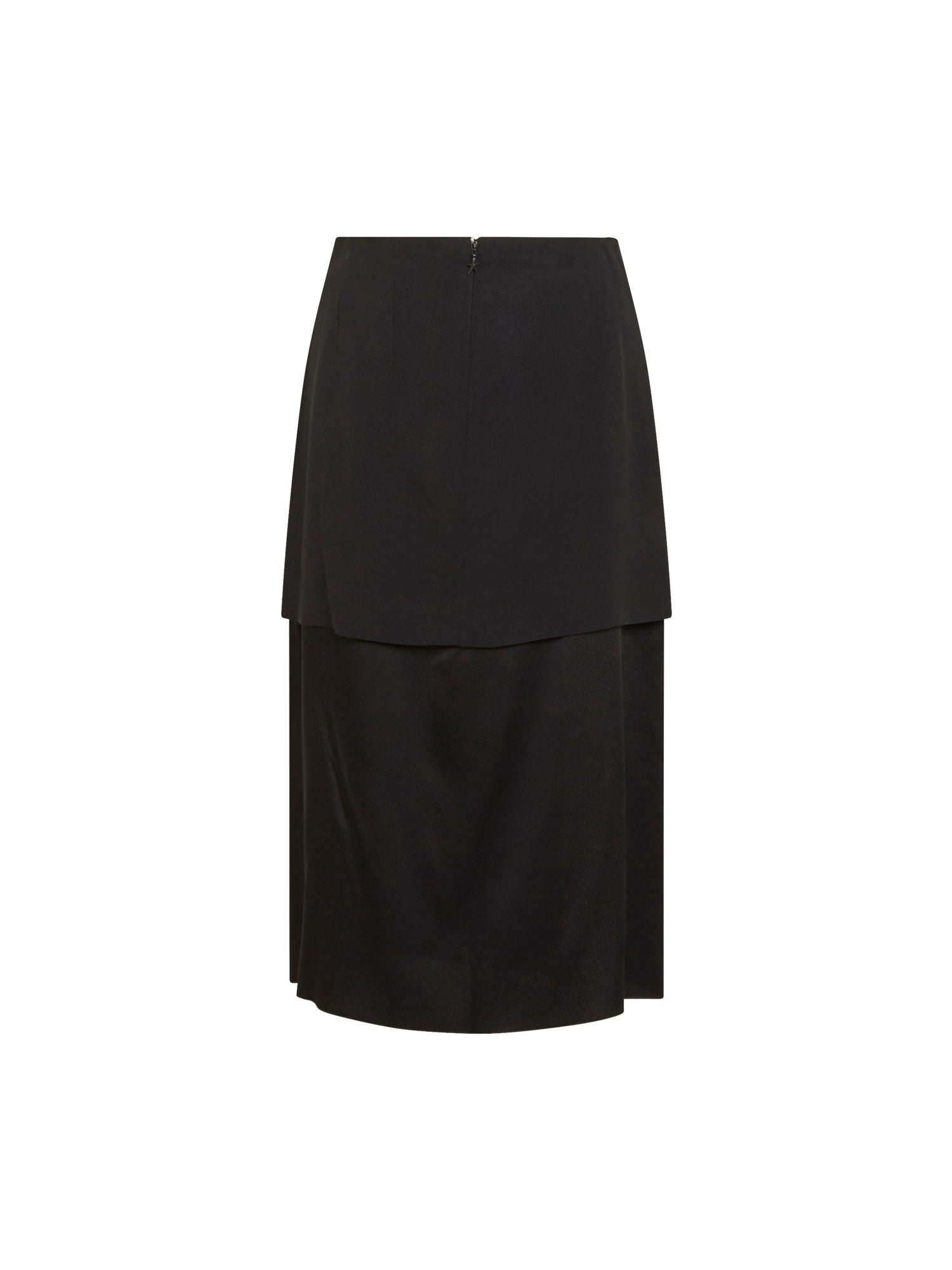 Jupe taille haute en crêpe - Noir