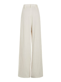 Pantalon coupe large en crêpe - Blanc Optique