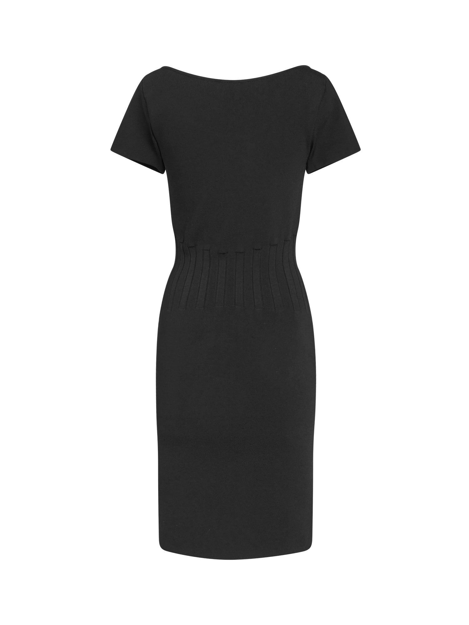 Robe en viscose stretch effet corset - Noir