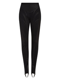 Legging en jersey embossé taille haute - Noir