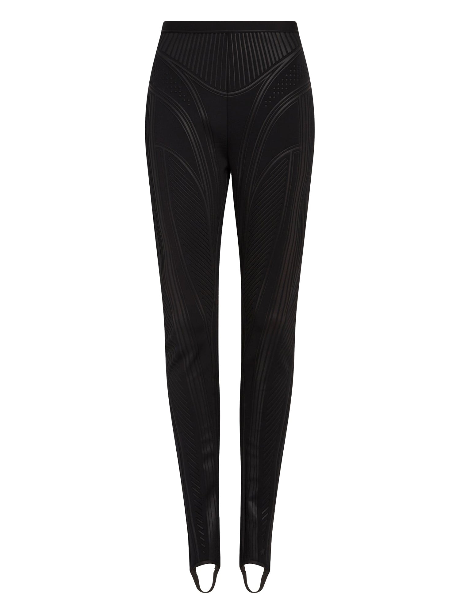 Legging en jersey embossé taille haute - Noir