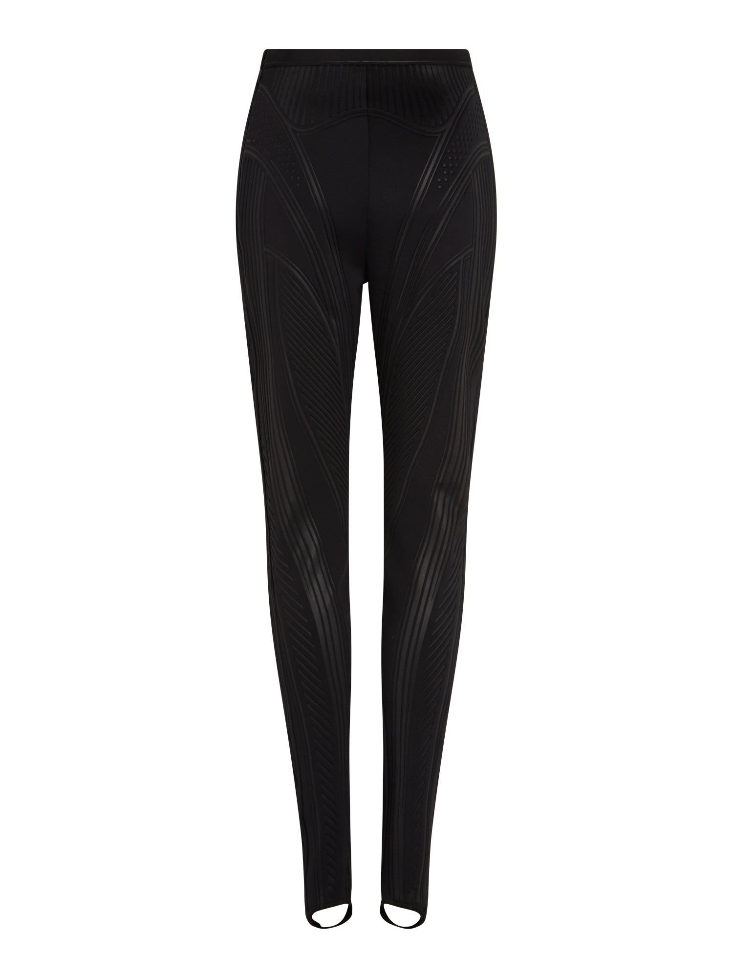 Legging en jersey embossé taille haute - Noir