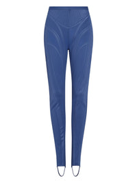 Legging en jersey embossé taille haute - Bleu foncé