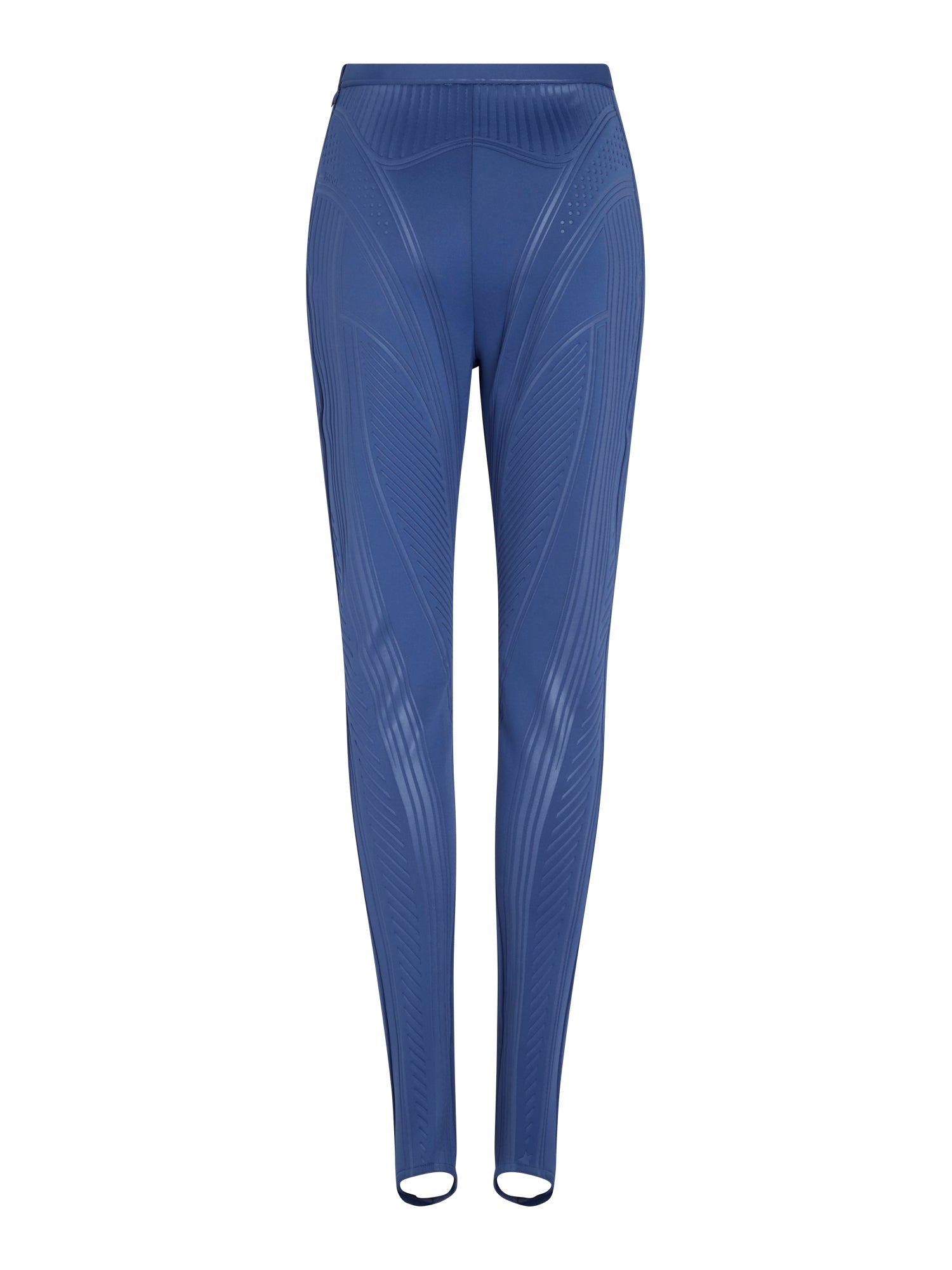 Legging en jersey embossé taille haute - Bleu foncé