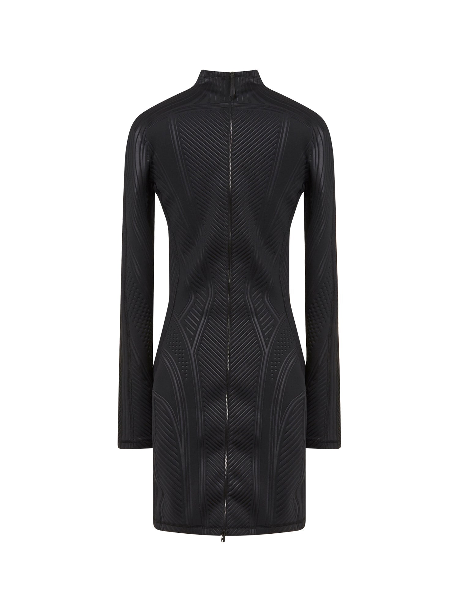 Robe en jersey embossé - Noir