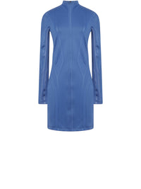 Robe en jersey embossé - Bleu foncé
