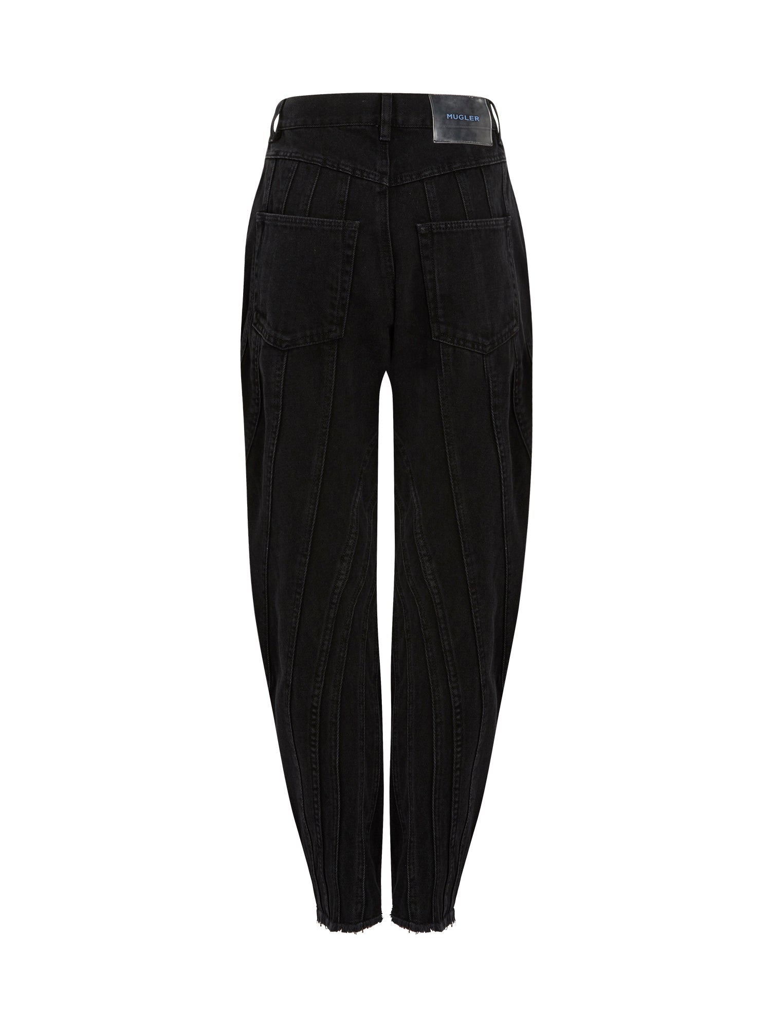 Jean spirale taille haute coupe fuselée - Noir
