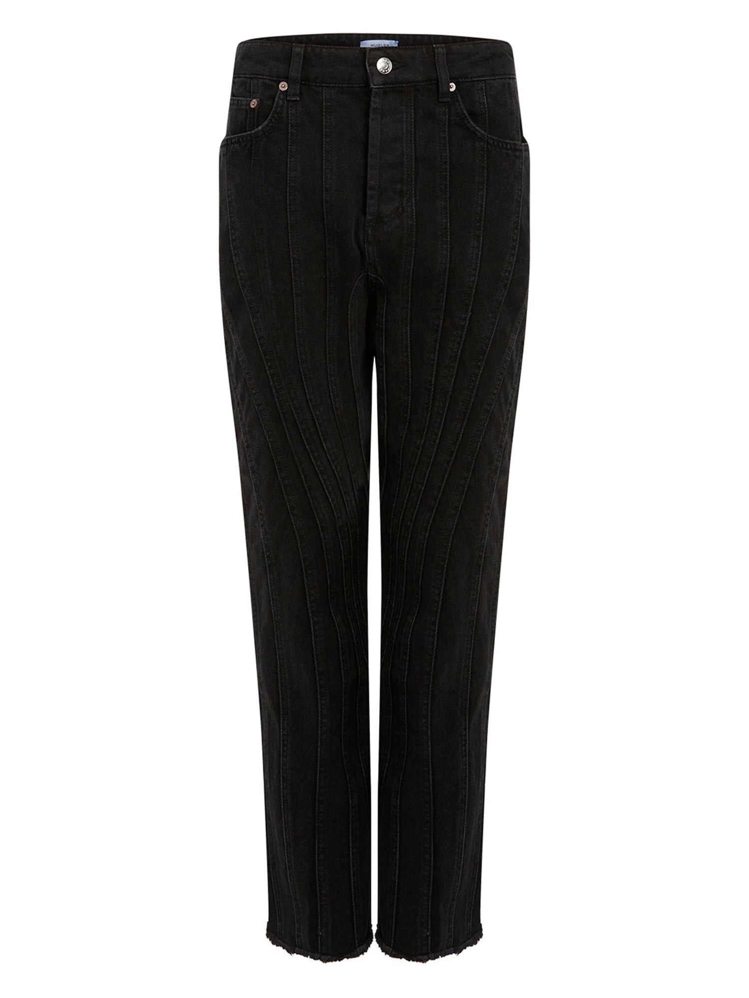 Jean spirale taille basse coupe fuselée - Noir