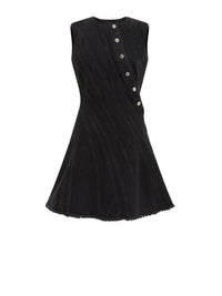 Robe en jean spirale - Noir