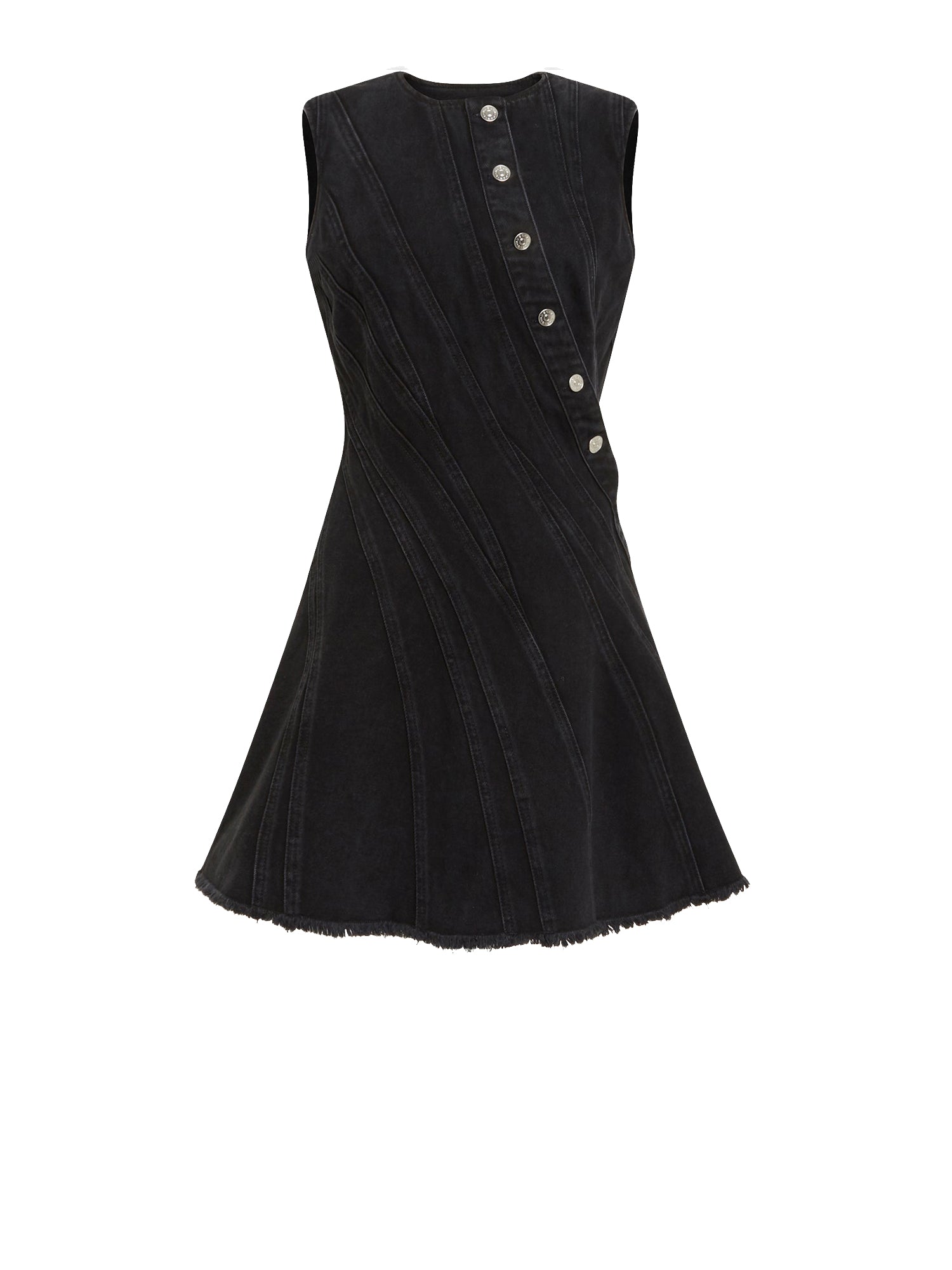 Robe en jean spirale - Noir