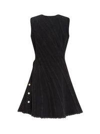 Robe spirale en jean velours - Noir