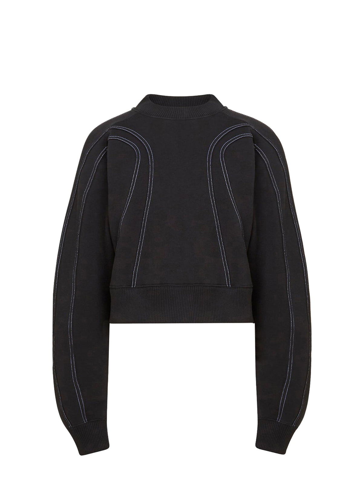 Sweat-shirt avec surpiqȗres - Noir