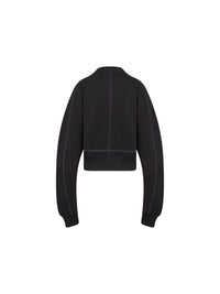 Sweat-shirt avec surpiqȗres - Noir