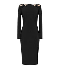 Robe fourreau en scuba - Noir