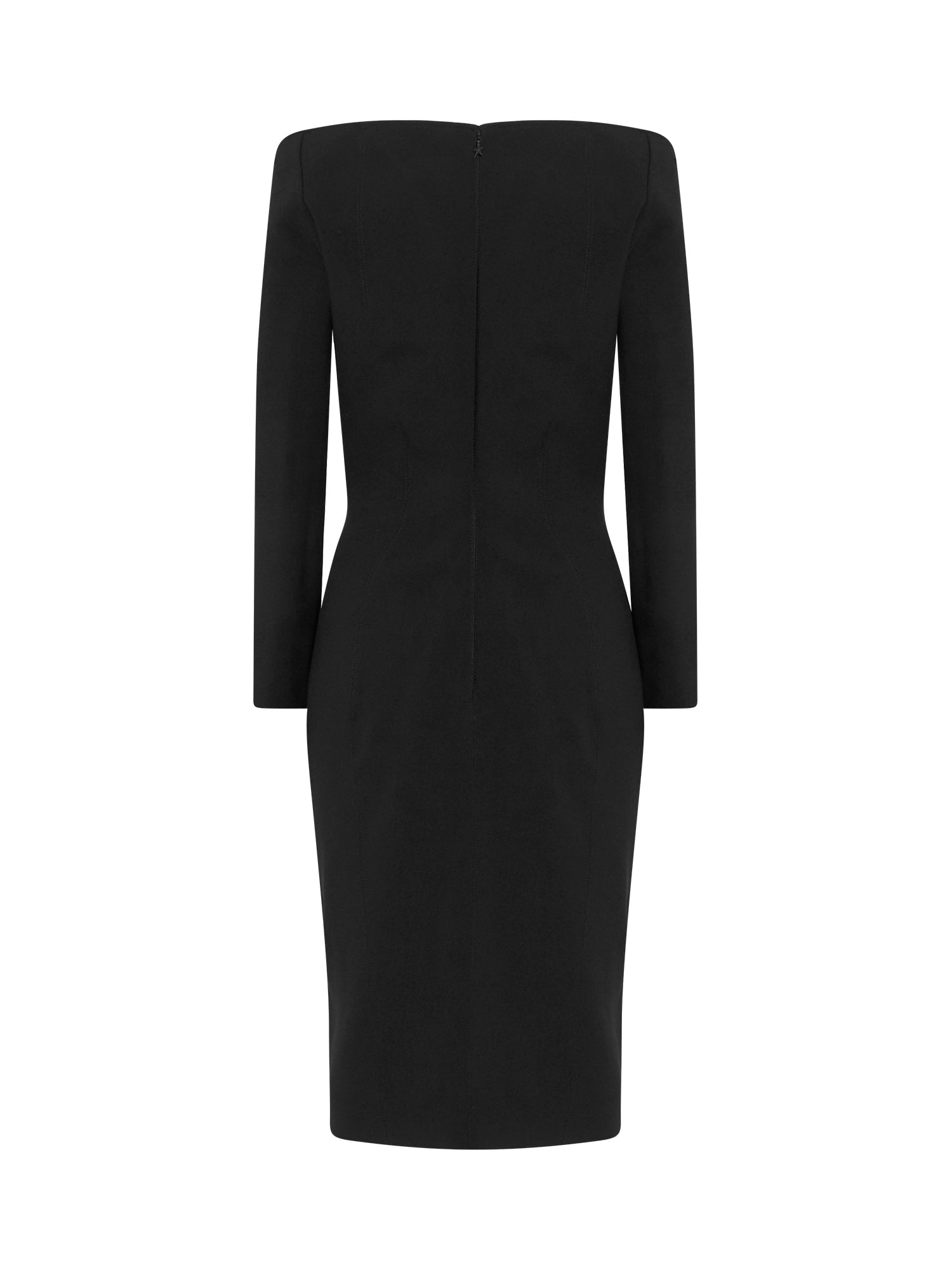 Robe fourreau en scuba - Noir