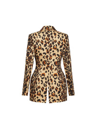 Veste tailleur imprimé léopard - Natural Léopard