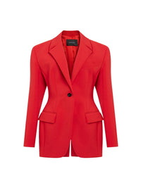 Veste tailleur en scuba - Rouge