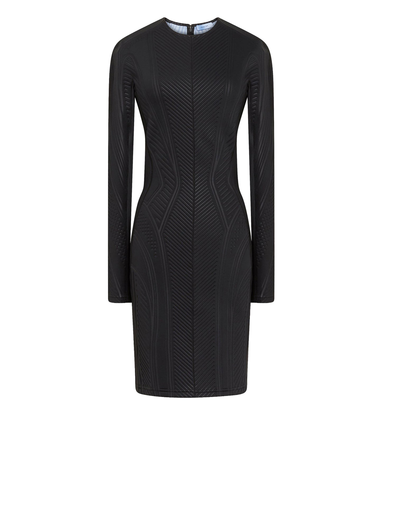 Robe en jersey embossé - Noir