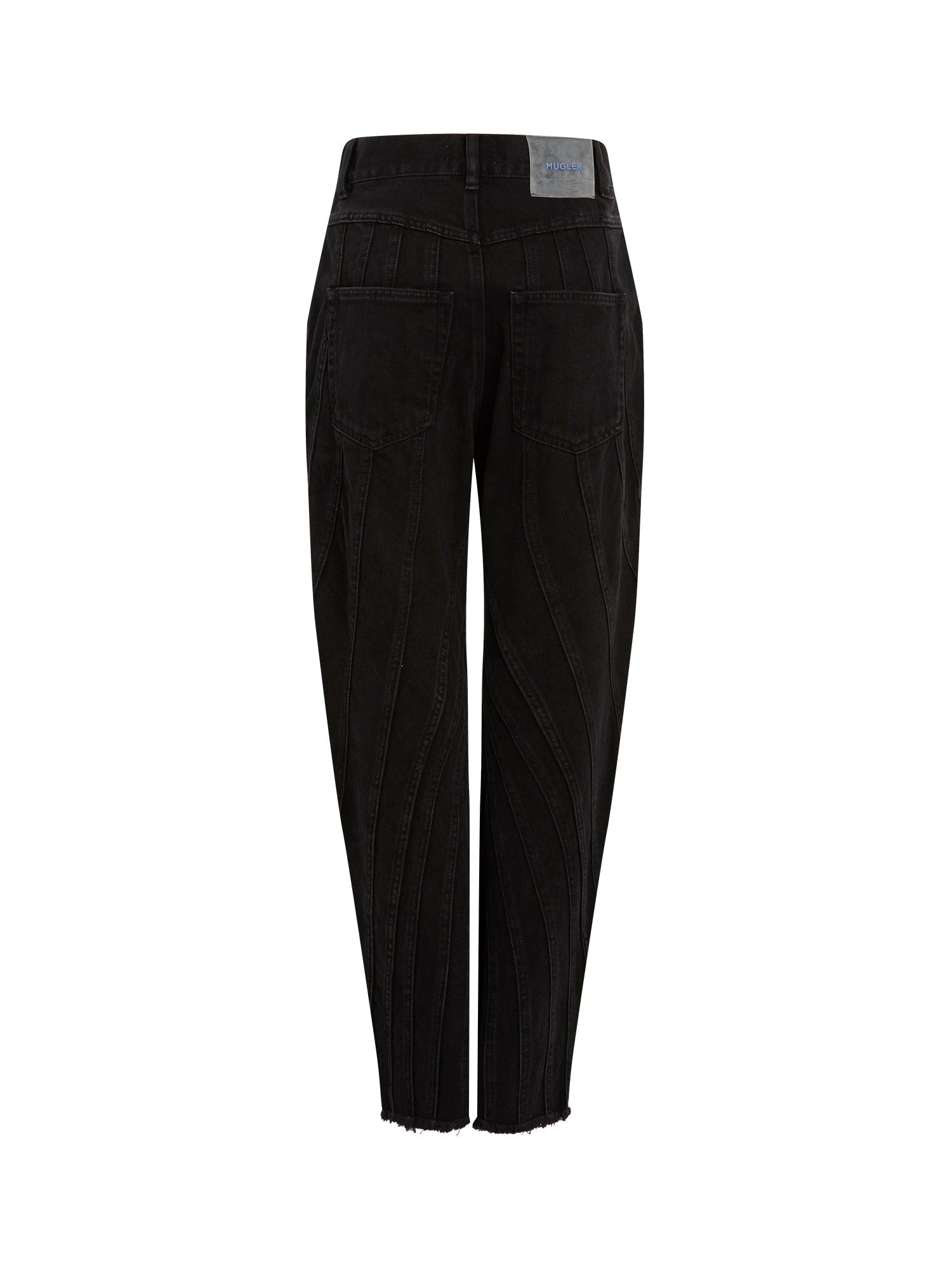 Jean spirale taille haute coupe fuselée - Noir Intense