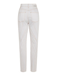Jean spirale coupe slim - Blanc