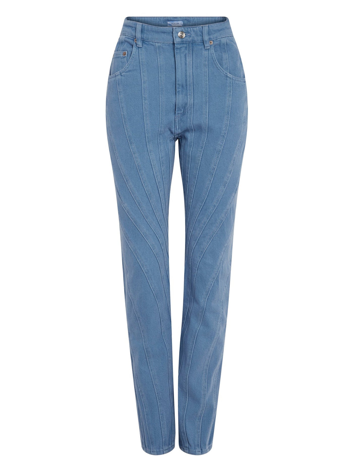 Jean spirale coupe slim - Bleu Mugler