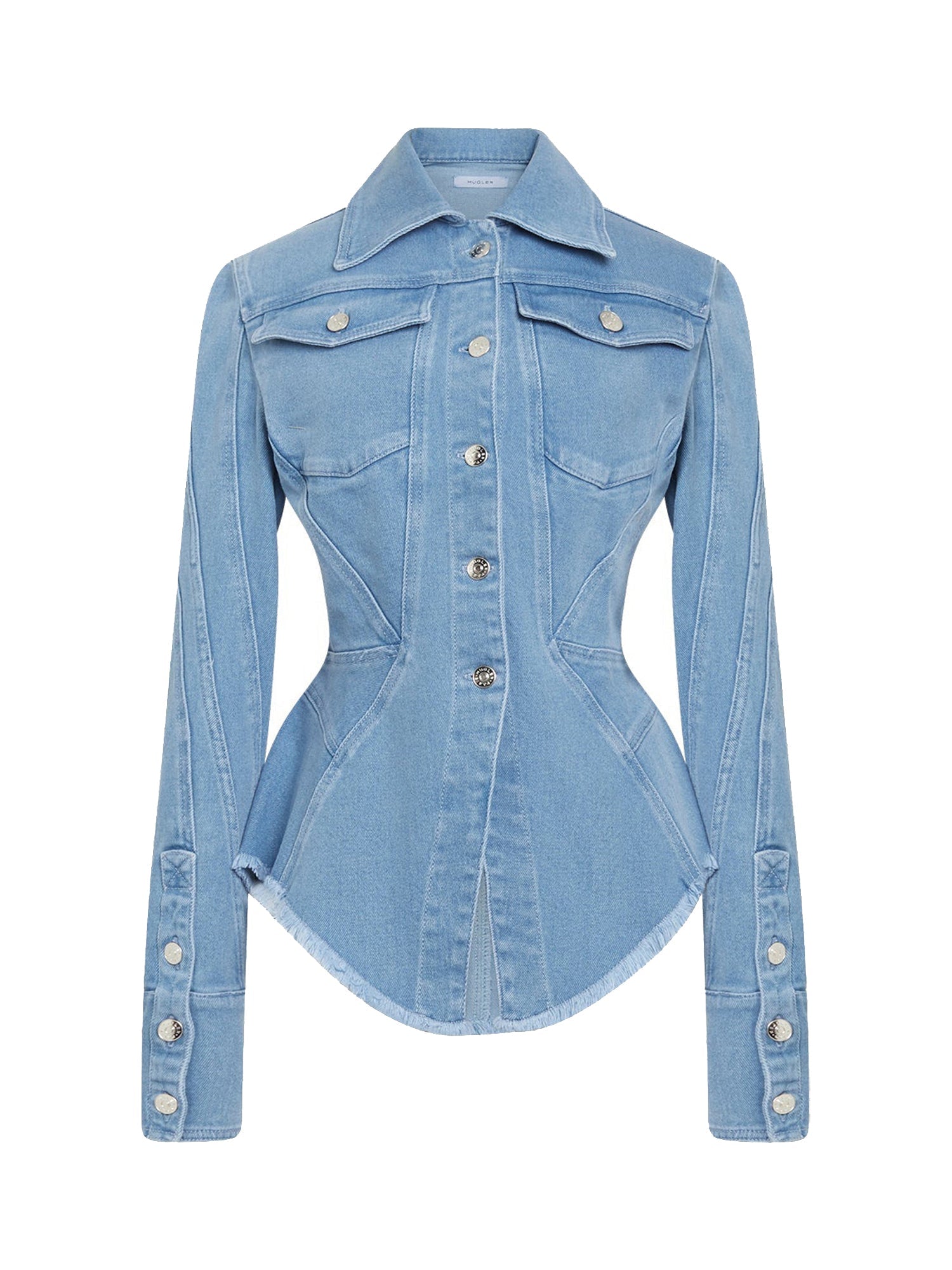 Veste en jean spirale - Bleu Mugler