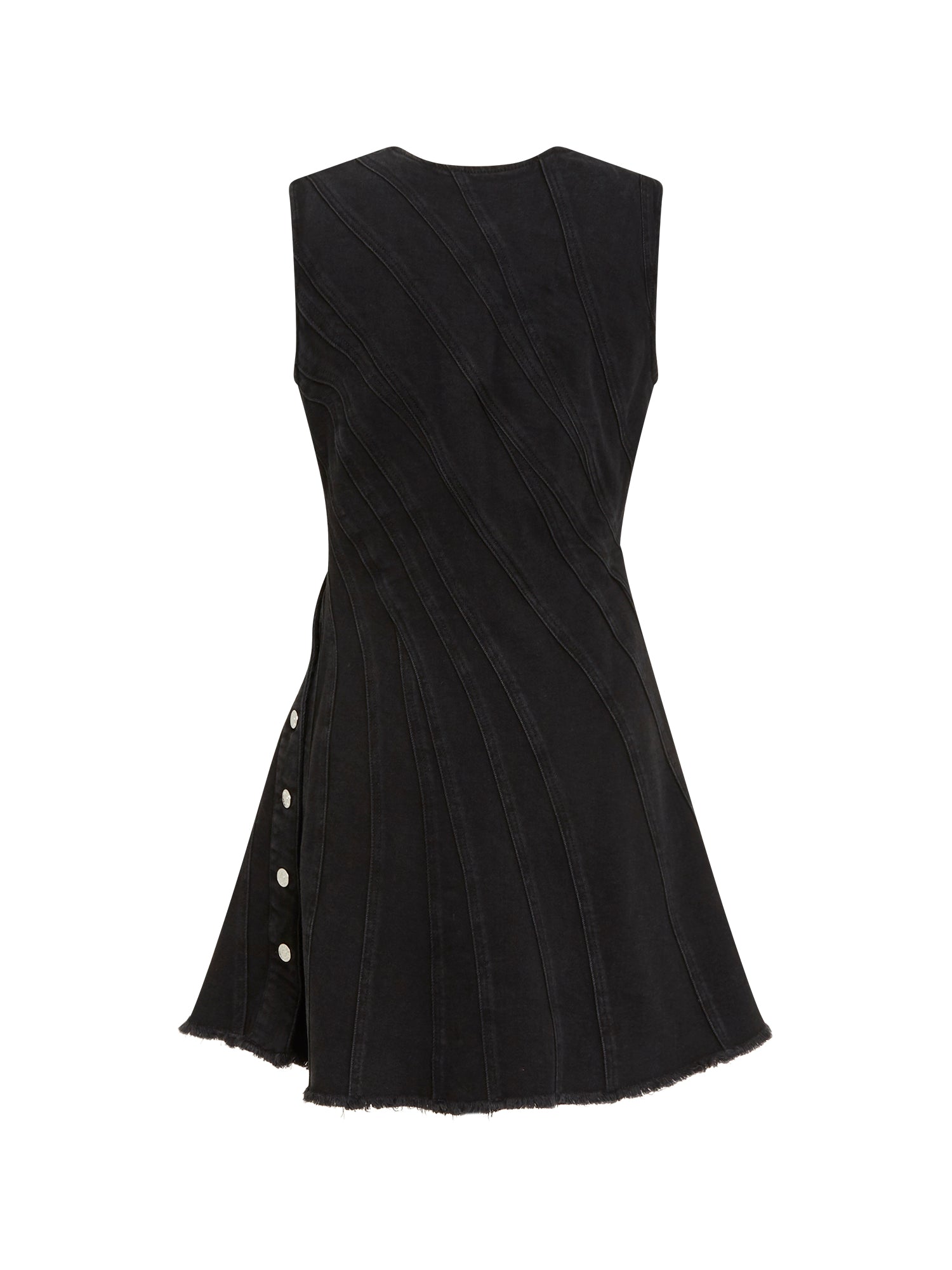 Robe en jean spirale - Noir