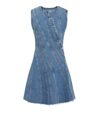 Robe en jean spirale - Bleu Medium