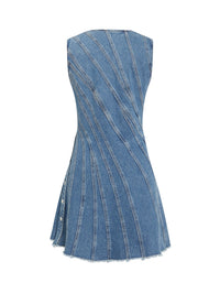 Robe en jean spirale - Bleu Medium