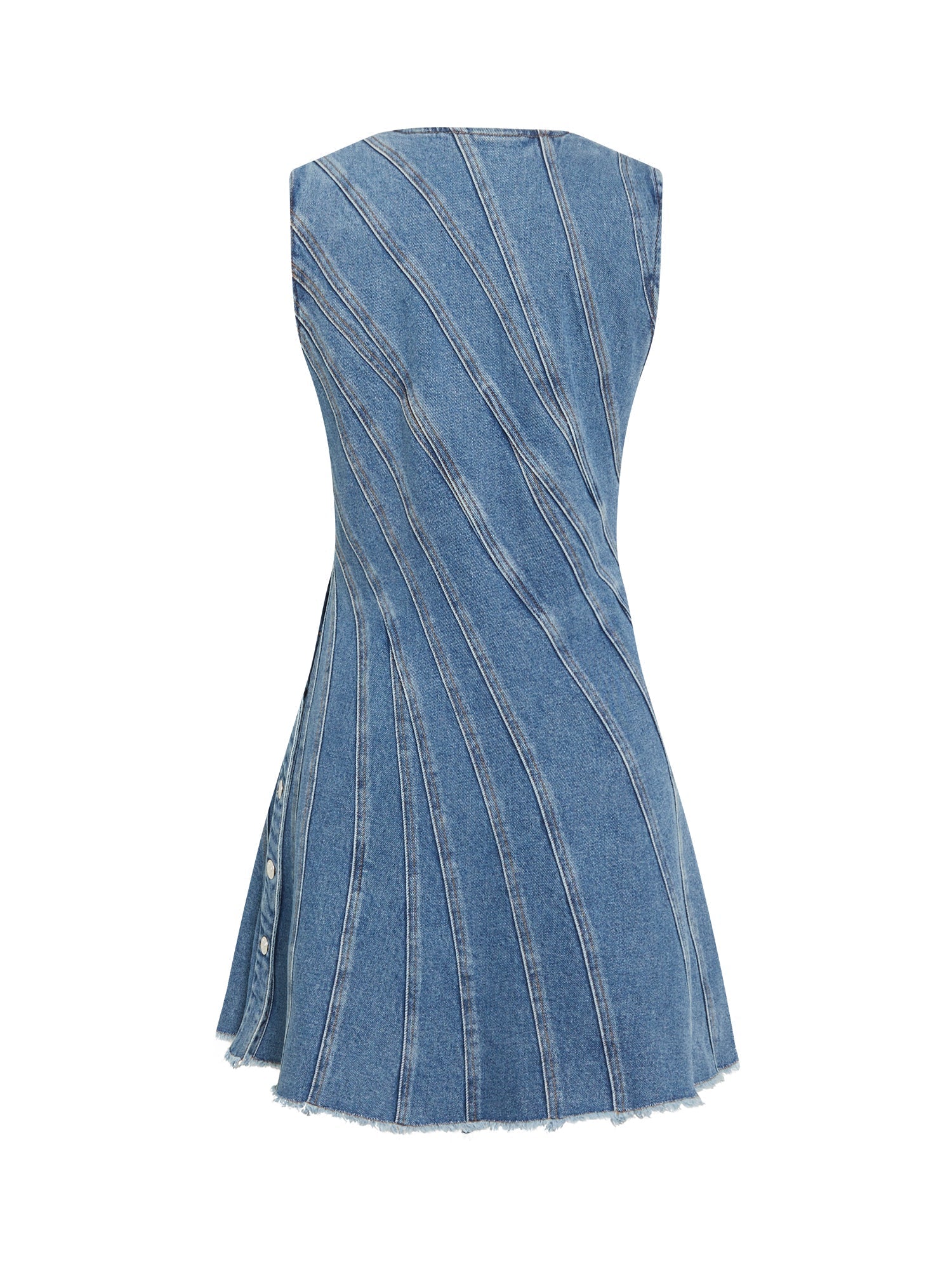 Robe en jean spirale - Bleu Medium