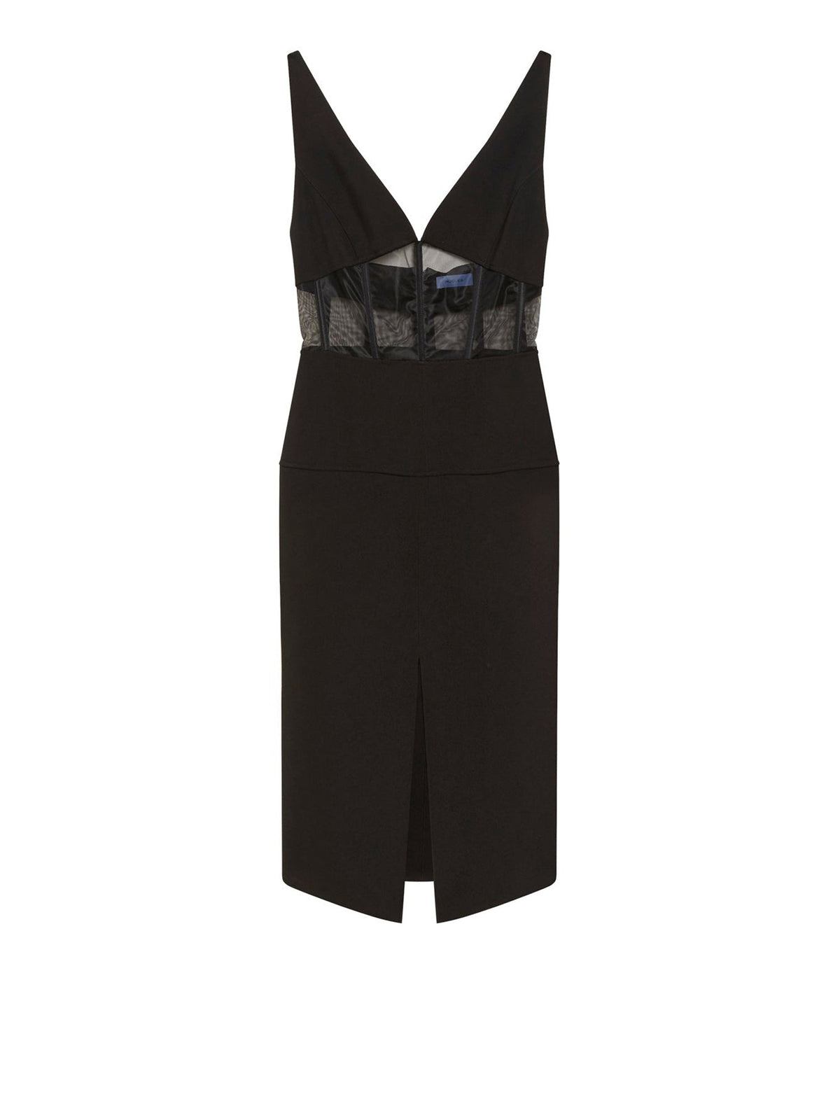 Robe corsetée en scuba - Noir