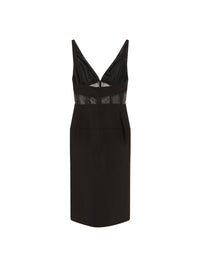 Robe corsetée en scuba - Noir