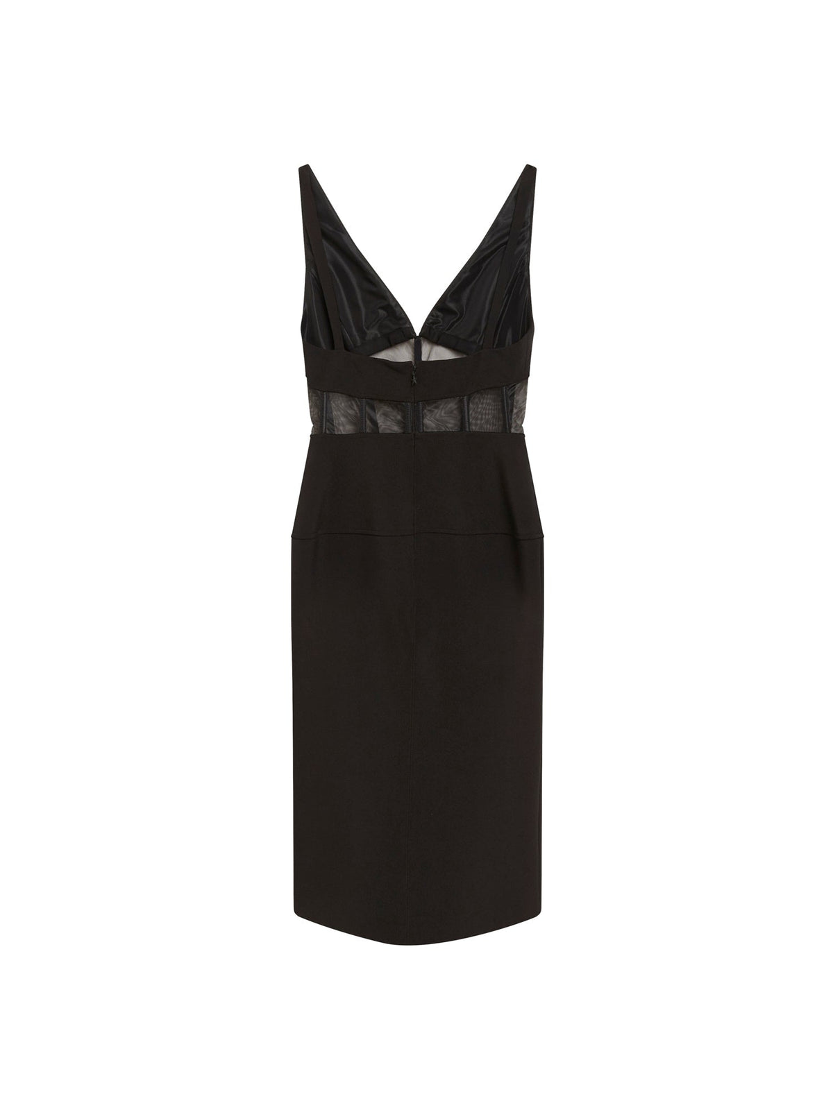 Robe corsetée en scuba - Noir