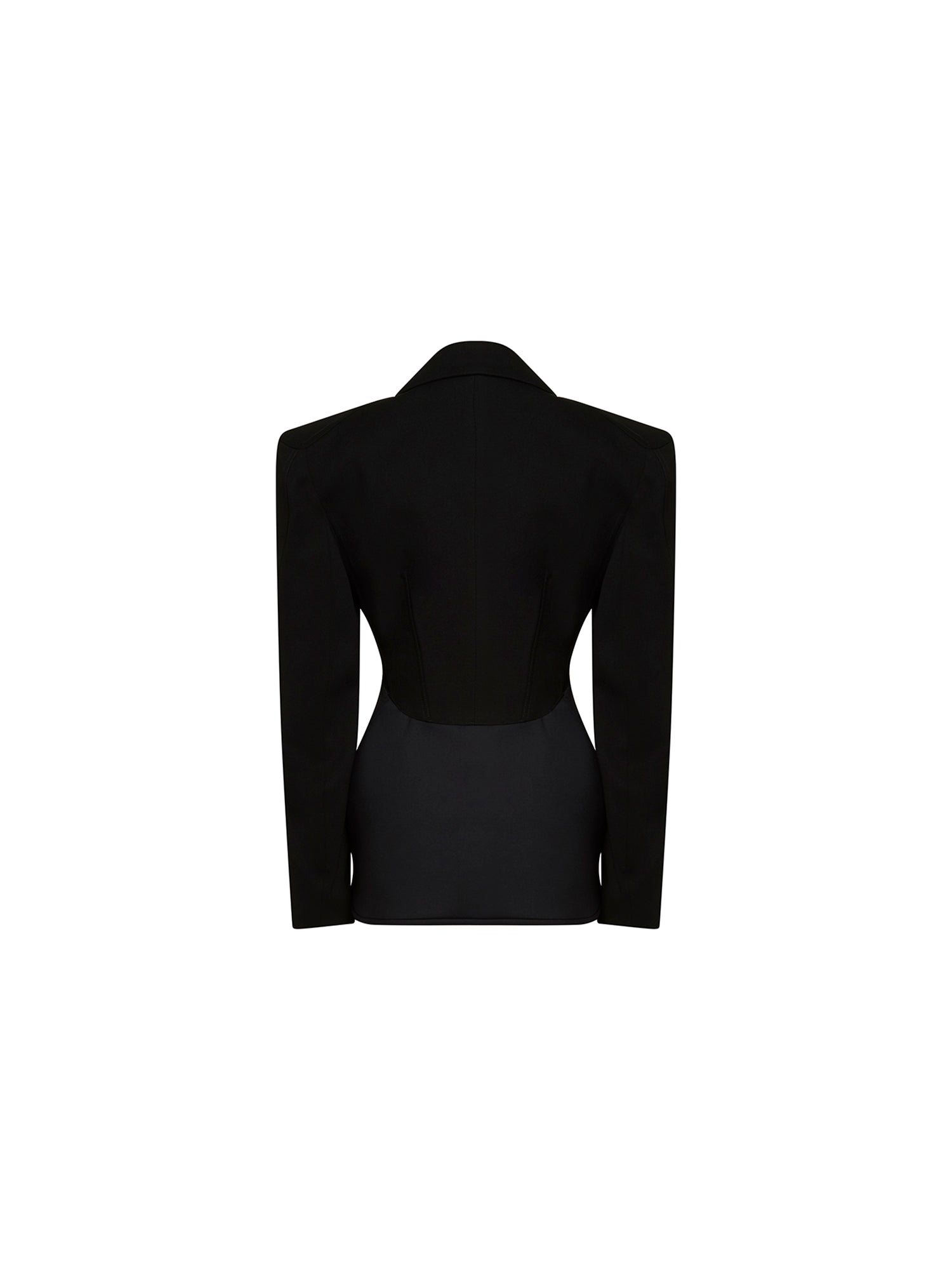 Veste courte en laine - Noir