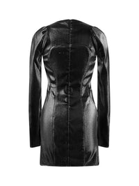 Robe courte en scuba - Noir