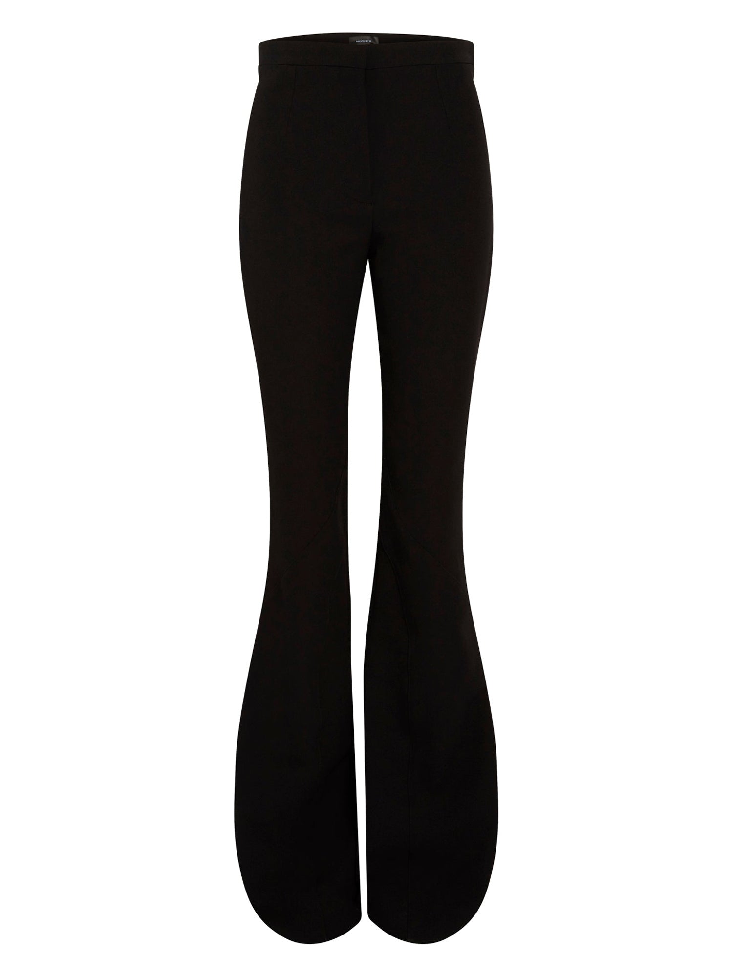 Pantalon slim en scuba évasé - Noir