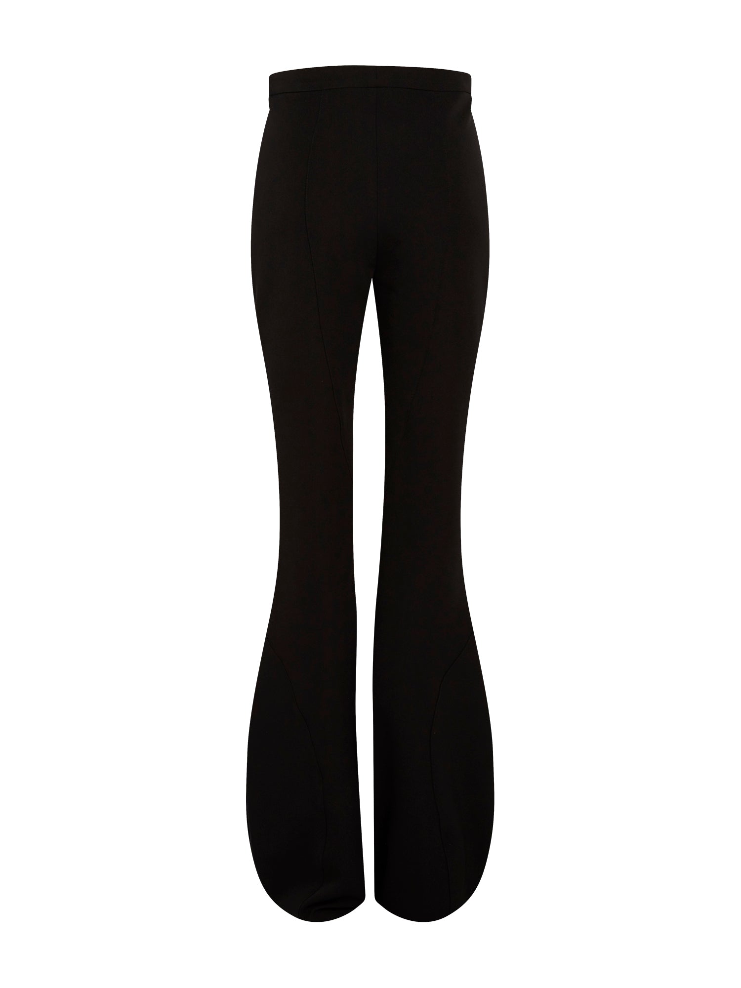Pantalon slim en scuba évasé - Noir