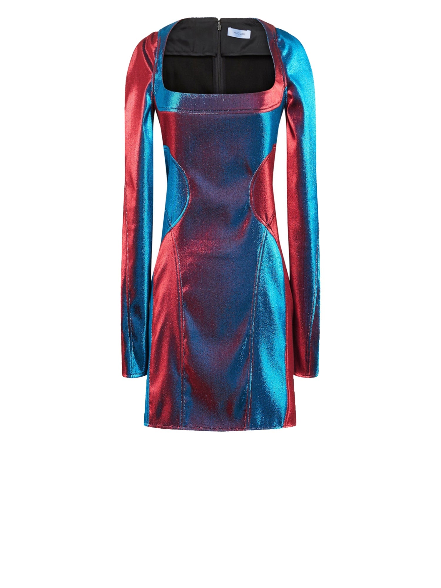 Robe courte lamée - Rouge & Bleu