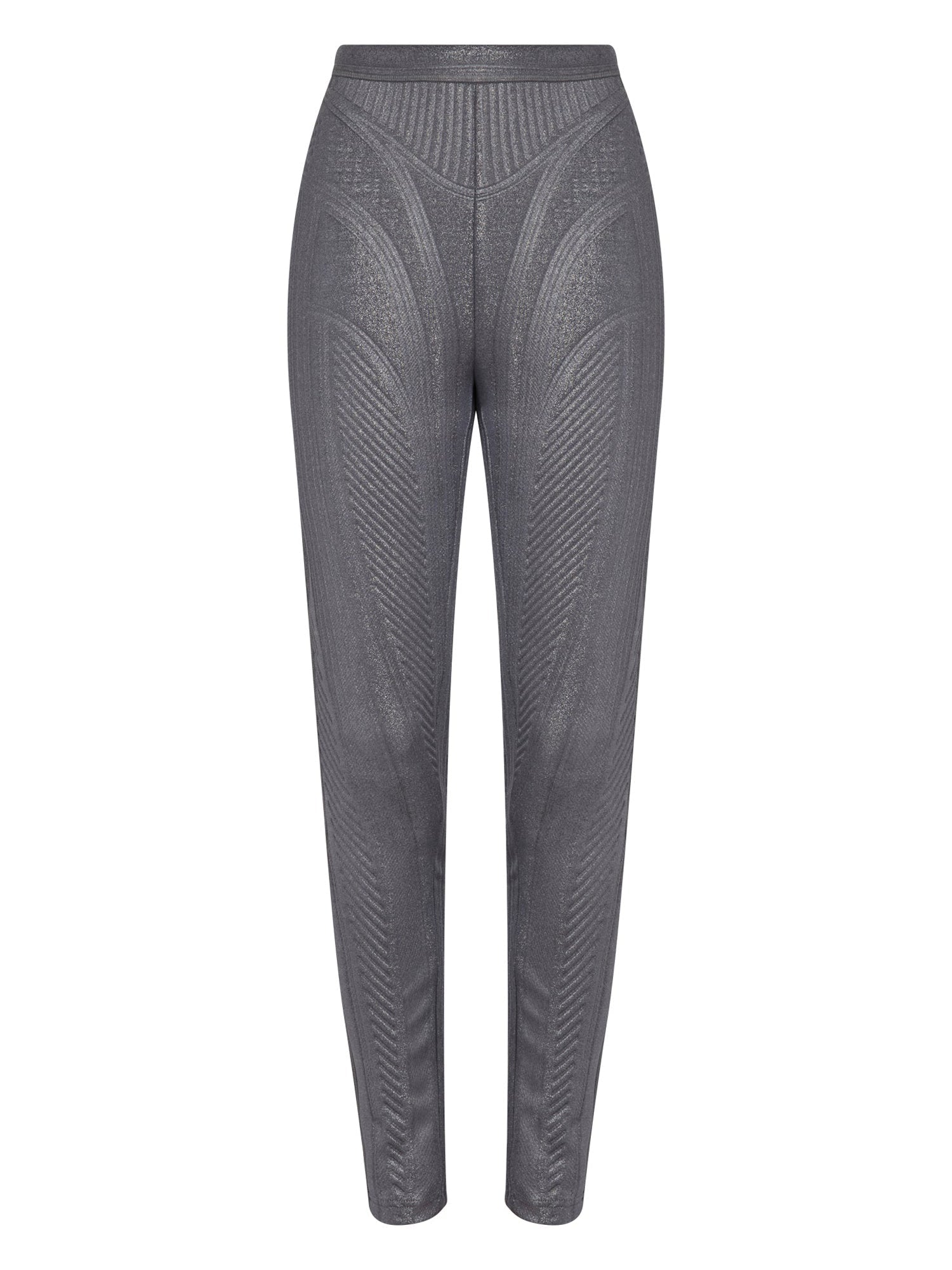 Legging fuseau en jersey embossé irisé - Gunmetal