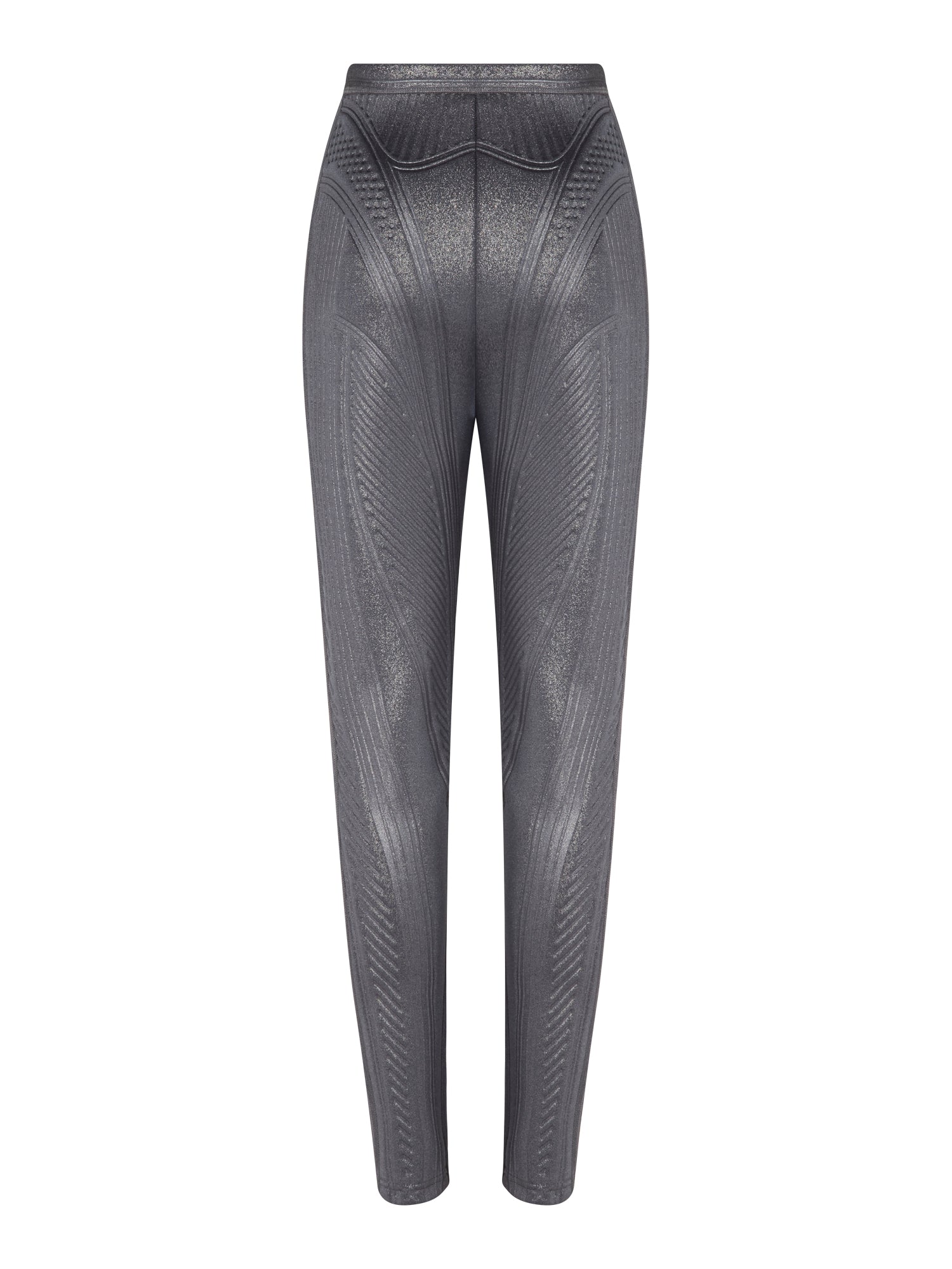 Legging fuseau en jersey embossé irisé - Gunmetal