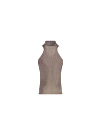 Top en tricot lurex - Chocolat & Silver