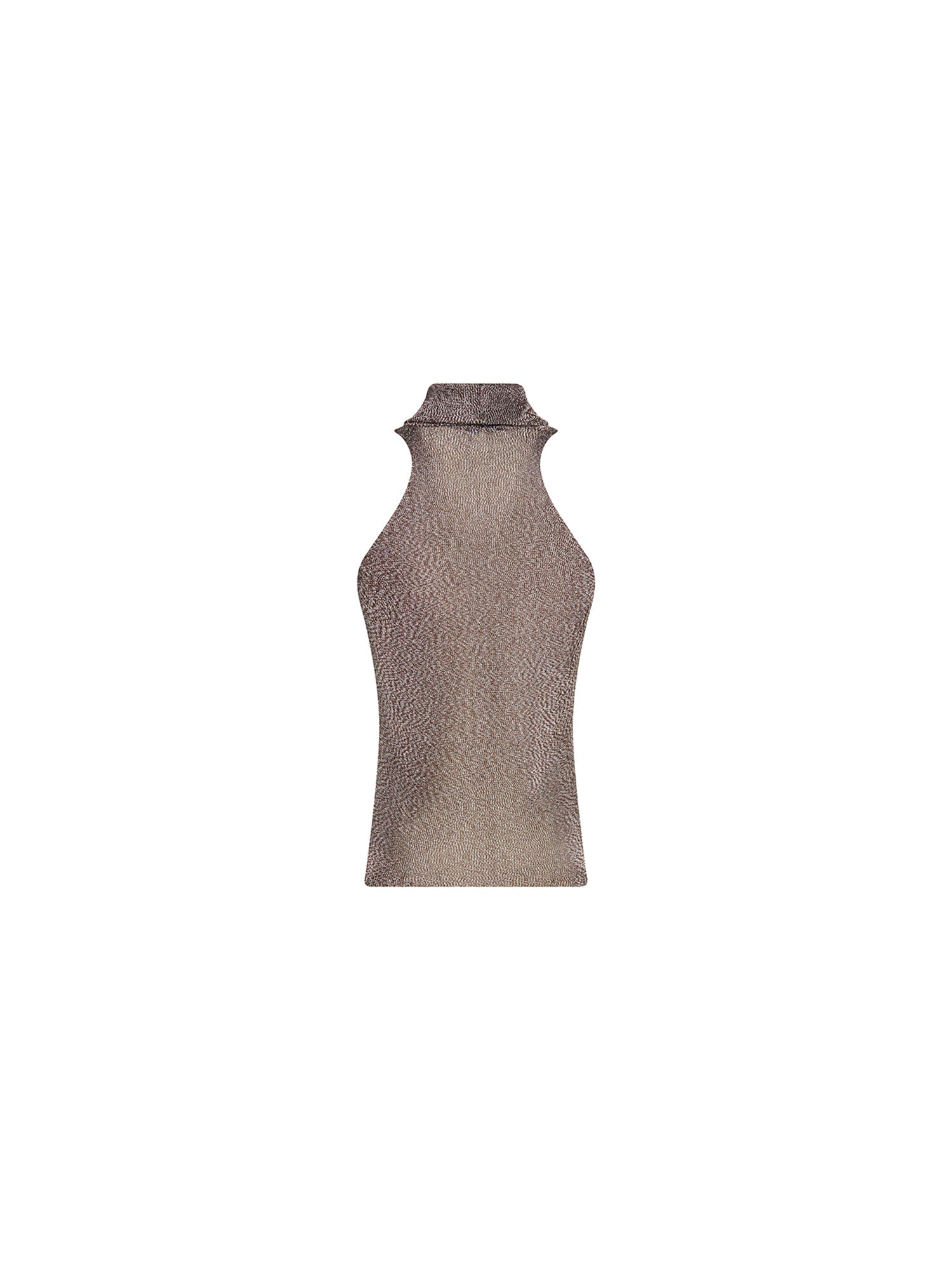 Top en tricot lurex - Chocolat & Silver