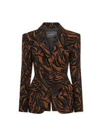 Veste tailleur en jacquard imprimé tigre - Tiger